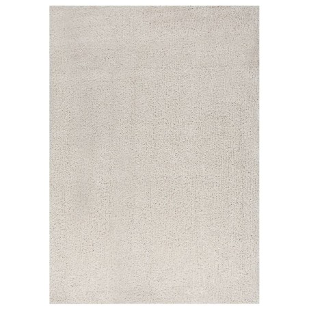 vidaXL Teppich Shaggy Hochflor Creme 120x170 cm