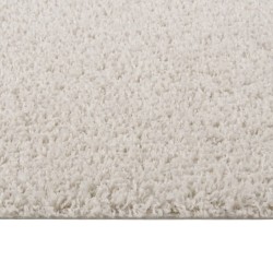 vidaXL Teppich Shaggy Hochflor Creme 120x170 cm
