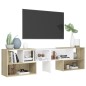 vidaXL TV-Schrank Weiß und Sonoma-Eiche 149x30x52 cm Holzwerkstoff vidaXL TV-Schrank Weiß und Sonoma-Eiche 149x30x52 cm Holzwerkstoff