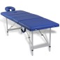 Massagetisch mit Aluminiumrahmen, faltbar 4 Zonen Blau Massagetisch mit Aluminiumrahmen, faltbar 4 Zonen Blau