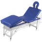 Massagetisch mit Aluminiumrahmen, faltbar 4 Zonen Blau Massagetisch mit Aluminiumrahmen, faltbar 4 Zonen Blau