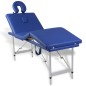 Massagetisch mit Aluminiumrahmen, faltbar 4 Zonen Blau Massagetisch mit Aluminiumrahmen, faltbar 4 Zonen Blau