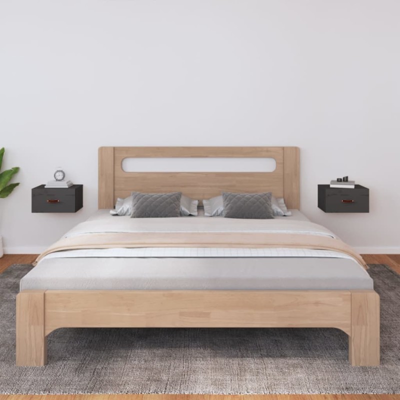 vidaXL Wand-Nachttische 2 Stk. Grau 40x29,5x22 cm vidaXL Wand-Nachttische 2 Stk. Grau 40x29,5x22 cm