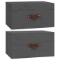 vidaXL Wand-Nachttische 2 Stk. Grau 40x29,5x22 cm vidaXL Wand-Nachttische 2 Stk. Grau 40x29,5x22 cm