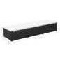 Sonnenliegen mit Auflage 2 Stk. Poly Rattan Schwarz Sonnenliegen mit Auflage 2 Stk. Poly Rattan Schwarz