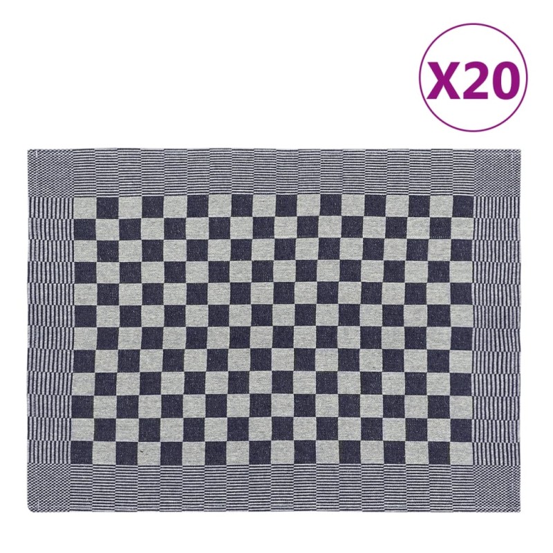 vidaXL Geschirrtücher 20 Stk. Blau und Weiß 50x70 cm Baumwolle vidaXL Geschirrtücher 20 Stk. Blau und Weiß 50x70 cm Baumwolle
