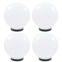 vidaXL LED-Gartenleuchten 4 Stk. Kugelförmig 25 cm PMMA