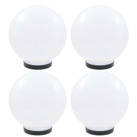 vidaXL LED-Gartenleuchten 4 Stk. Kugelförmig 25 cm PMMA