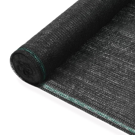 vidaXL Tennisblende HDPE 1,8x50 m Schwarz