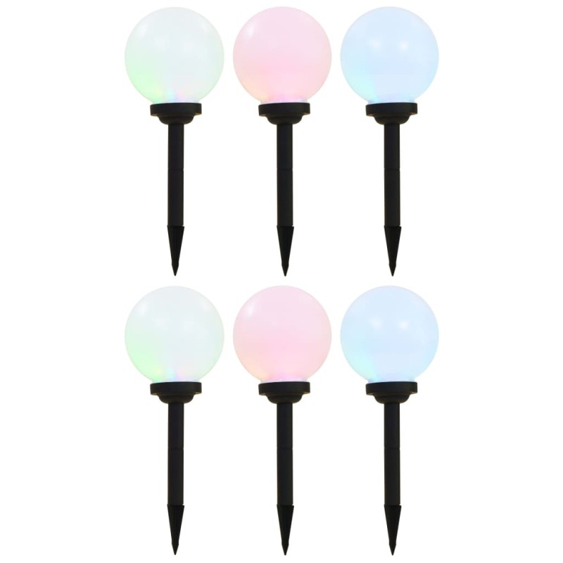 Außen-Solarlampen 6 Stk. LED Kugel 20 cm RGB Außen-Solarlampen 6 Stk. LED Kugel 20 cm RGB
