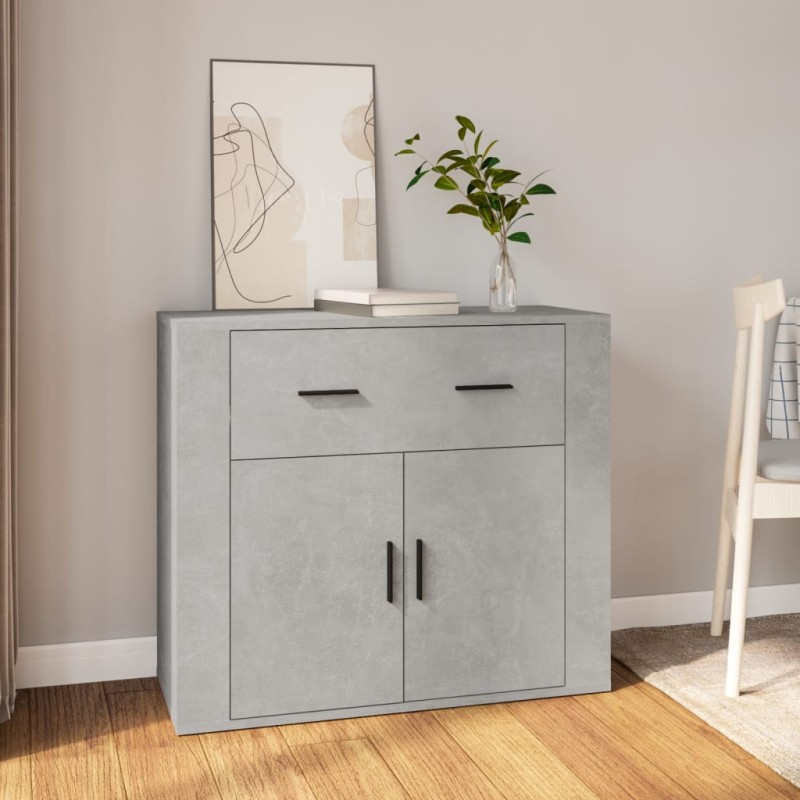 vidaXL Sideboard Betongrau 80x33x70 cm Holzwerkstoff vidaXL Sideboard Betongrau 80x33x70 cm Holzwerkstoff