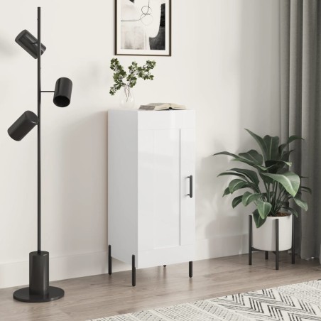 vidaXL Sideboard Hochglanz-Weiß 34,5x34x90 cm Holzwerkstoff