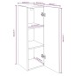 vidaXL TV-Schränke 2 Stk. Braun Eichen-Optik 30,5x30x90 cm vidaXL TV-Schränke 2 Stk. Braun Eichen-Optik 30,5x30x90 cm