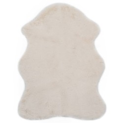 vidaXL Teppich 65x95 cm Kunstfell Creme