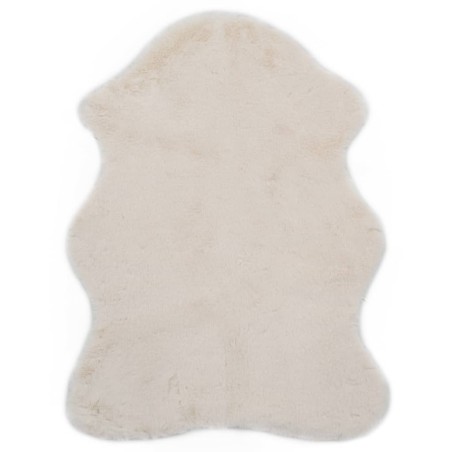 vidaXL Teppich 65x95 cm Kunstfell Creme
