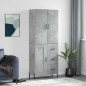 Highboard Betongrau 69,5x34x180 cm Holzwerkstoff Highboard Betongrau 69,5x34x180 cm Holzwerkstoff