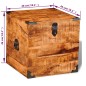 vidaXL Aufbewahrungstruhe Quadratisch Raues Mangoholz vidaXL Aufbewahrungstruhe Quadratisch Raues Mangoholz