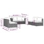 vidaXL 6-tlg. Garten-Lounge-Set mit Kissen Poly Rattan Braun vidaXL 6-tlg. Garten-Lounge-Set mit Kissen Poly Rattan Braun