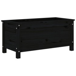 vidaXL Pflanzkübel Schwarz 82,5x40x39 cm Massivholz Kiefer