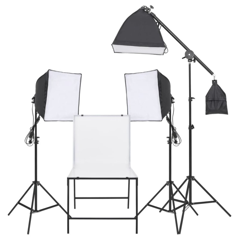 vidaXL Fotostudio-Beleuchtung Set mit Aufnahmetisch vidaXL Fotostudio-Beleuchtung Set mit Aufnahmetisch