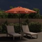 vidaXL Sonnenschirm mit LED-Leuchten Stahlmast 300 cm Terrakotta-Rot vidaXL Sonnenschirm mit LED-Leuchten Stahlmast 300 cm Terrakotta-Rot