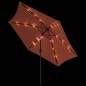 vidaXL Sonnenschirm mit LED-Leuchten Stahlmast 300 cm Terrakotta-Rot vidaXL Sonnenschirm mit LED-Leuchten Stahlmast 300 cm Terrakotta-Rot