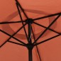 vidaXL Sonnenschirm mit LED-Leuchten Stahlmast 300 cm Terrakotta-Rot vidaXL Sonnenschirm mit LED-Leuchten Stahlmast 300 cm Terrakotta-Rot