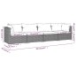 vidaXL 4-tlg. Garten-Lounge-Set mit Auflagen Poly Rattan Braun vidaXL 4-tlg. Garten-Lounge-Set mit Auflagen Poly Rattan Braun