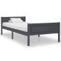 vidaXL Massivholzbett Kiefer Grau 100x200 cm vidaXL Massivholzbett Kiefer Grau 100x200 cm