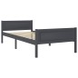 vidaXL Massivholzbett Kiefer Grau 100x200 cm vidaXL Massivholzbett Kiefer Grau 100x200 cm