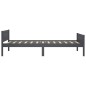 vidaXL Massivholzbett Kiefer Grau 100x200 cm vidaXL Massivholzbett Kiefer Grau 100x200 cm