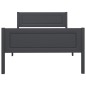 vidaXL Massivholzbett Kiefer Grau 100x200 cm vidaXL Massivholzbett Kiefer Grau 100x200 cm