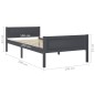 vidaXL Massivholzbett Kiefer Grau 100x200 cm vidaXL Massivholzbett Kiefer Grau 100x200 cm