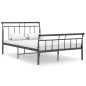 vidaXL Bettgestell Schwarz Metall 120x200 cm vidaXL Bettgestell Schwarz Metall 120x200 cm