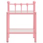 vidaXL Nachttische 2 Stk. Rosa Transparent Metall und Glas vidaXL Nachttische 2 Stk. Rosa Transparent Metall und Glas