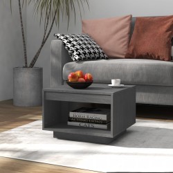 vidaXL Couchtisch Grau 50x50x33,5 cm Kiefer Massivholz