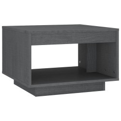vidaXL Couchtisch Grau 50x50x33,5 cm Kiefer Massivholz
