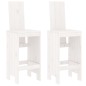 vidaXL Barhocker 2 Stk. Weiß 40x42x120 cm Massivholz Kiefer vidaXL Barhocker 2 Stk. Weiß 40x42x120 cm Massivholz Kiefer