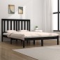vidaXL Massivholzbett Schwarz Kiefer 140x190 cm vidaXL Massivholzbett Schwarz Kiefer 140x190 cm