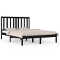 vidaXL Massivholzbett Schwarz Kiefer 140x190 cm vidaXL Massivholzbett Schwarz Kiefer 140x190 cm