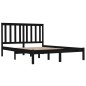 vidaXL Massivholzbett Schwarz Kiefer 140x190 cm vidaXL Massivholzbett Schwarz Kiefer 140x190 cm