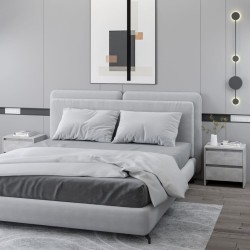 vidaXL Nachttische 2 Stk. Betongrau 45x34,5x44,5 cm Holzwerkstoff