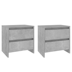 vidaXL Nachttische 2 Stk. Betongrau 45x34,5x44,5 cm Holzwerkstoff