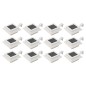 Solar-Außenleuchten 12 Stk. LED Rechteckig 12 cm Weiß Solar-Außenleuchten 12 Stk. LED Rechteckig 12 cm Weiß