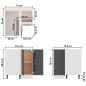vidaXL Eckunterschrank Hochglanz-Grau 75,5x75,5x80,5 cm Holzwerkstoff vidaXL Eckunterschrank Hochglanz-Grau 75,5x75,5x80,5 cm Holzwerkstoff