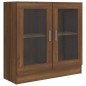 vidaXL Vitrinenschrank Braun Eichen-Optik 82,5x30,5x80cm Holzwerkstoff vidaXL Vitrinenschrank Braun Eichen-Optik 82,5x30,5x80cm Holzwerkstoff