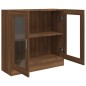 vidaXL Vitrinenschrank Braun Eichen-Optik 82,5x30,5x80cm Holzwerkstoff vidaXL Vitrinenschrank Braun Eichen-Optik 82,5x30,5x80cm Holzwerkstoff