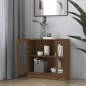 vidaXL Vitrinenschrank Braun Eichen-Optik 82,5x30,5x80cm Holzwerkstoff vidaXL Vitrinenschrank Braun Eichen-Optik 82,5x30,5x80cm Holzwerkstoff