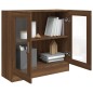 vidaXL Vitrinenschrank Braun Eichen-Optik 82,5x30,5x80cm Holzwerkstoff vidaXL Vitrinenschrank Braun Eichen-Optik 82,5x30,5x80cm Holzwerkstoff