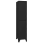 vidaXL Schließfachschrank Schwarz 38x45x180 cm Stahl vidaXL Schließfachschrank Schwarz 38x45x180 cm Stahl